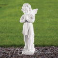 Outdoor stone carving and sculptures life size marble little angel garden statues wholesale